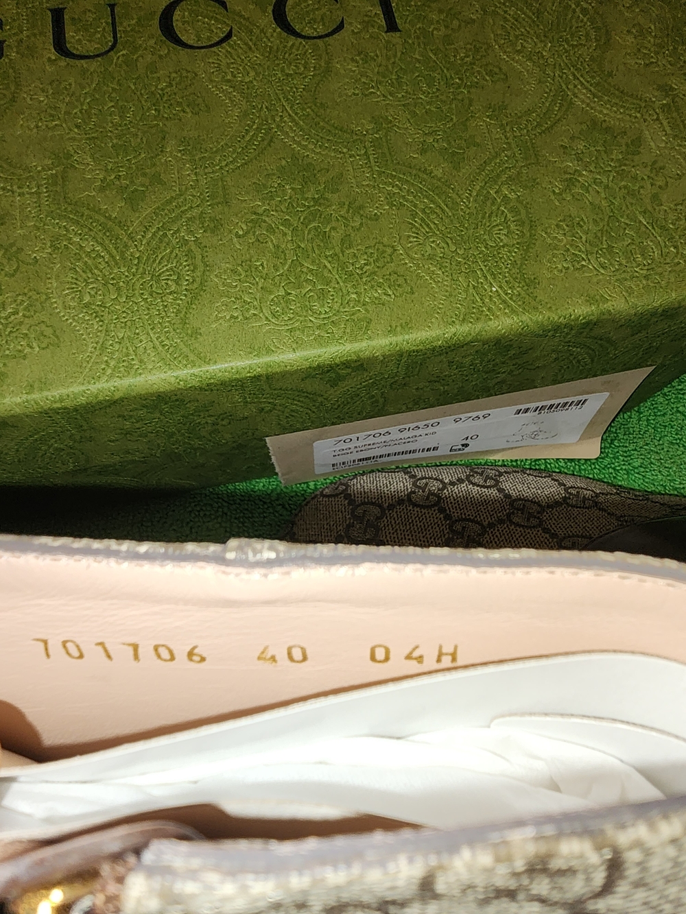 Gucci Beige Brown GG Canvas Mid Heel Ankle Boots with Gold Logo - Picture 5 of 13
